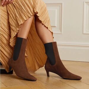 Toteme size 40 ankle suede brown boots